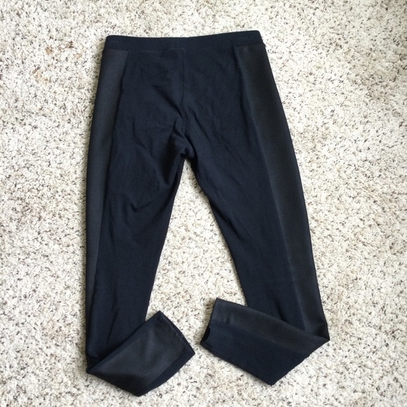 EXPRESS Leggings Black Faux Leather Side Trim Size S - Picture 2 of 3